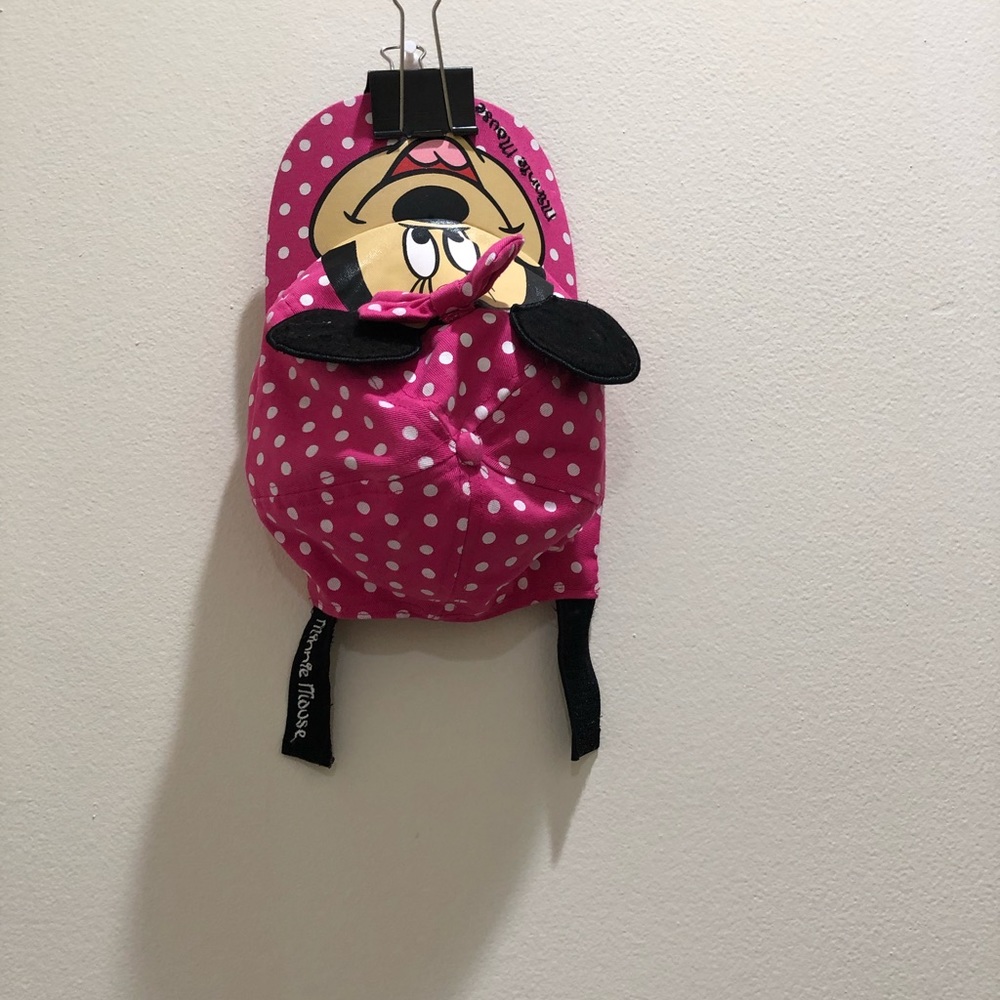 Pink and black hat